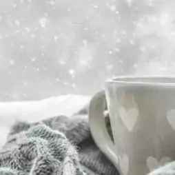 Winter cozy hot chocolate